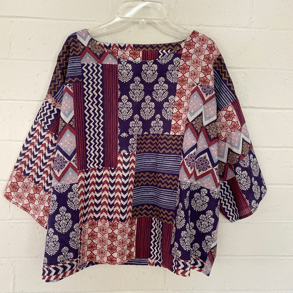 J Jill Patchwork Top S - image 1